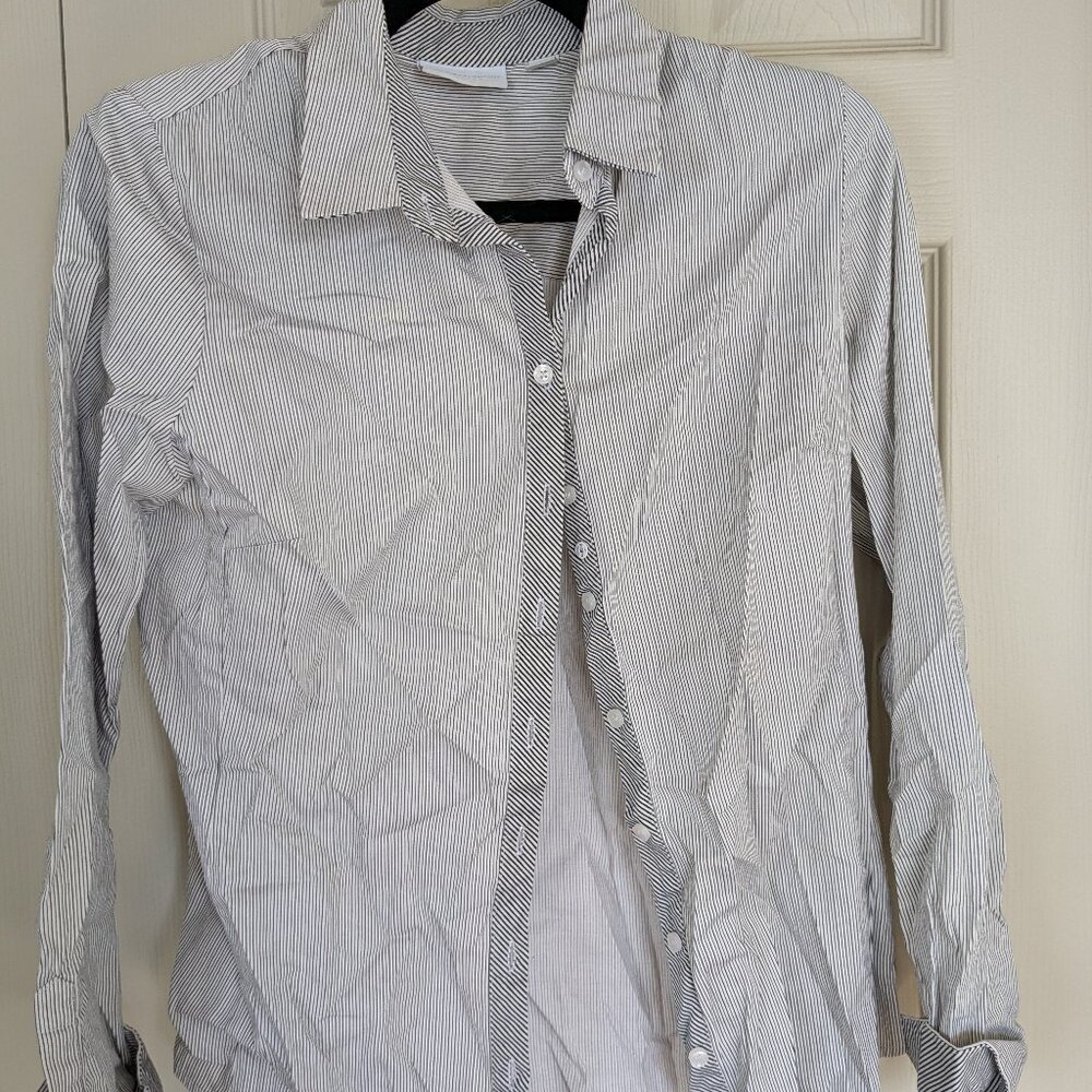Blck pin stripe buttondown